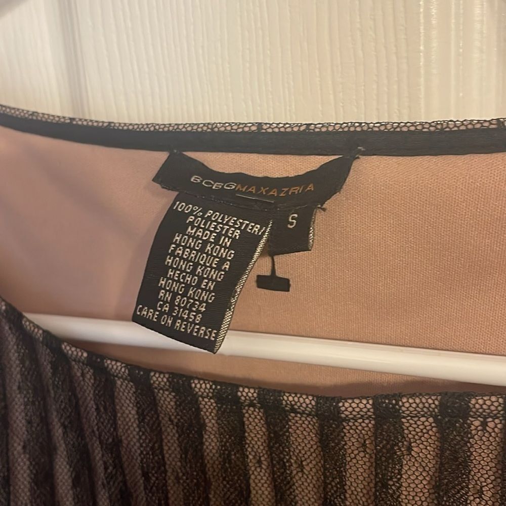 BCBG MaxAzria Vintage Black tan top size small - Picture 5 of 7